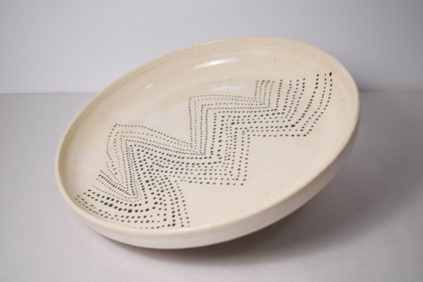Ceramic plate with decorations
