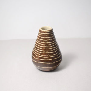 Small brown ceramic vase