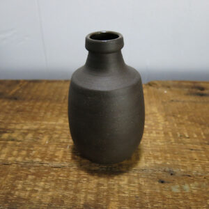 Black clay ceramic bottle.